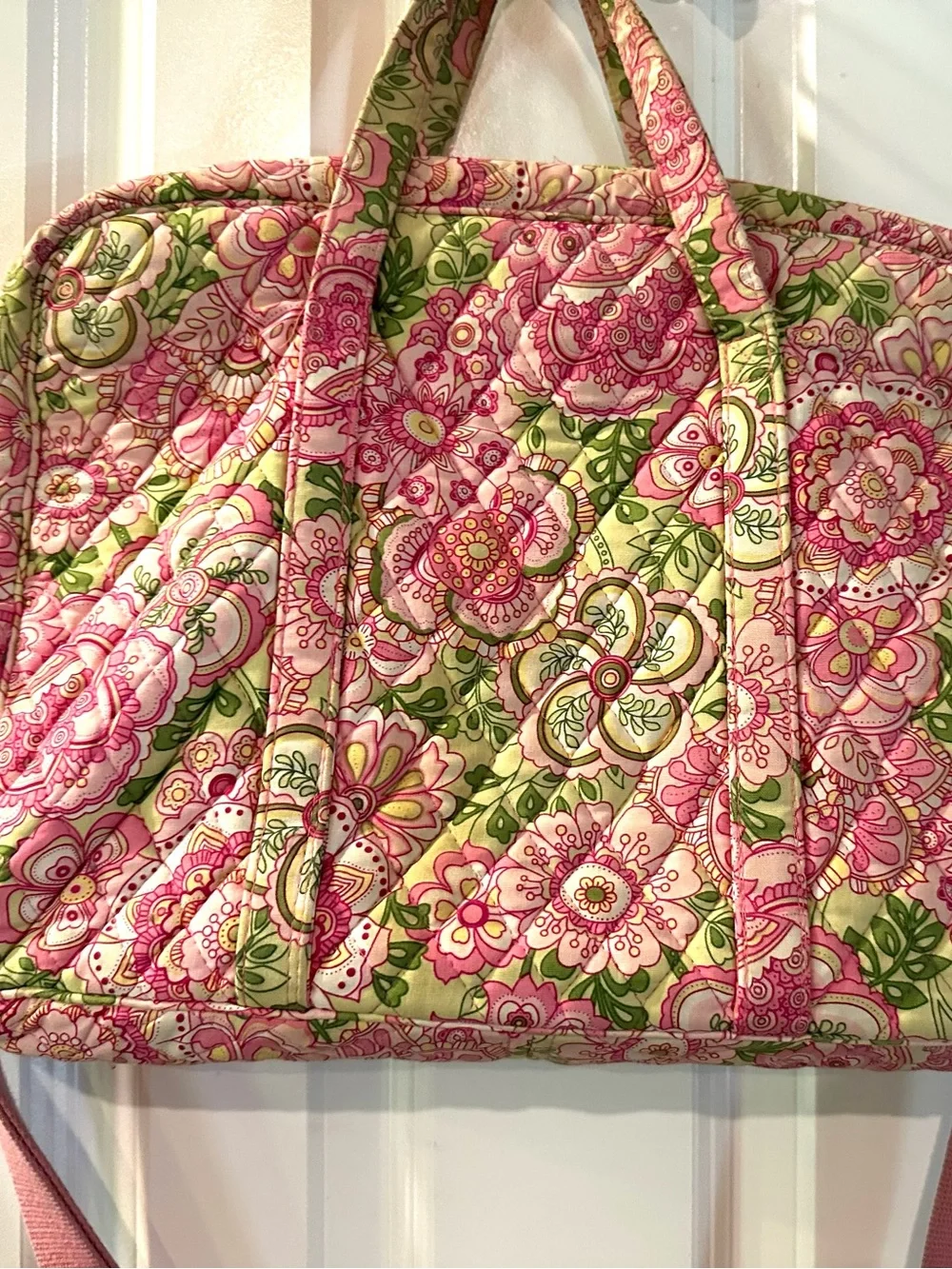 Vera Bradley Petal Pink Floral Quilted Computer Bag  - Women's Tote Rare find